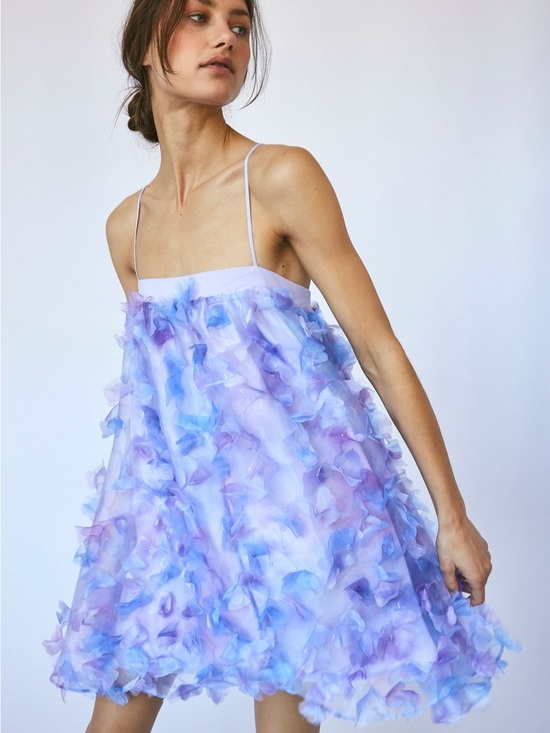 Free People Dresses & Skirts - Free People Lilac & Periwinkle Petal Mini Dress